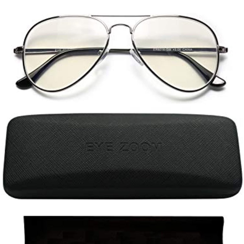 Blue Light Blocking Readers Aviator Anti Blue Ray And Uv Reading Glasses,Gold,